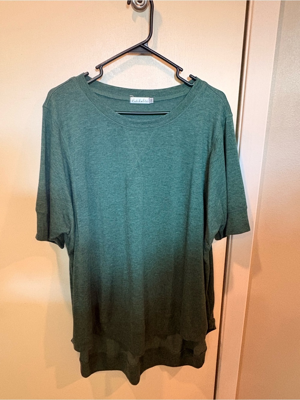 Cutekolve Women’s 2XL Short Sleeve Top – Heathered Teal Green